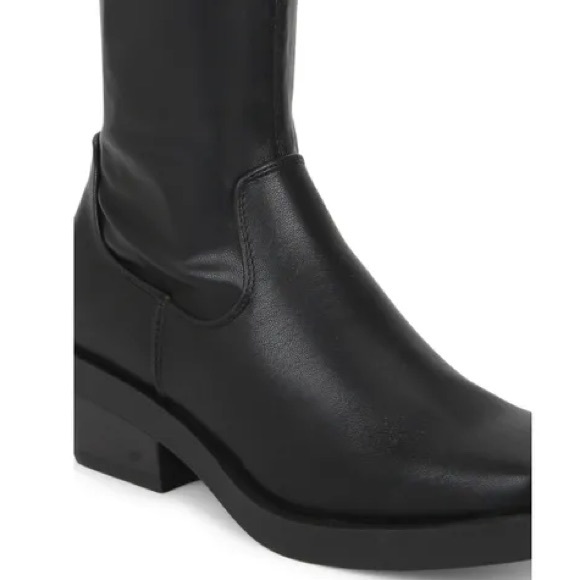 NEW⭐️ASOS Tall faux vegan leather Over the knee Square toe boots - Picture 7 of 9